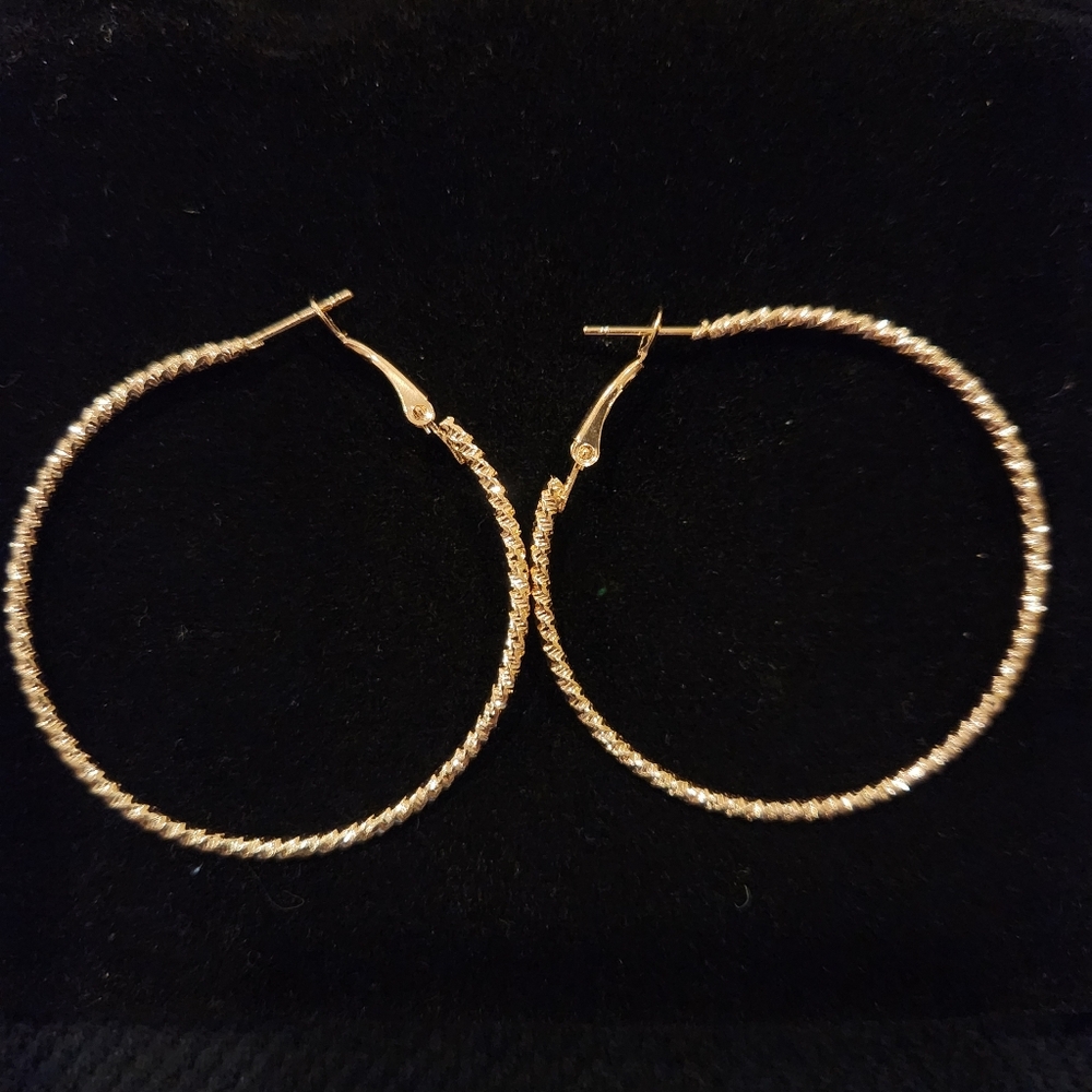 NEW Goldtone Hoop Earrings